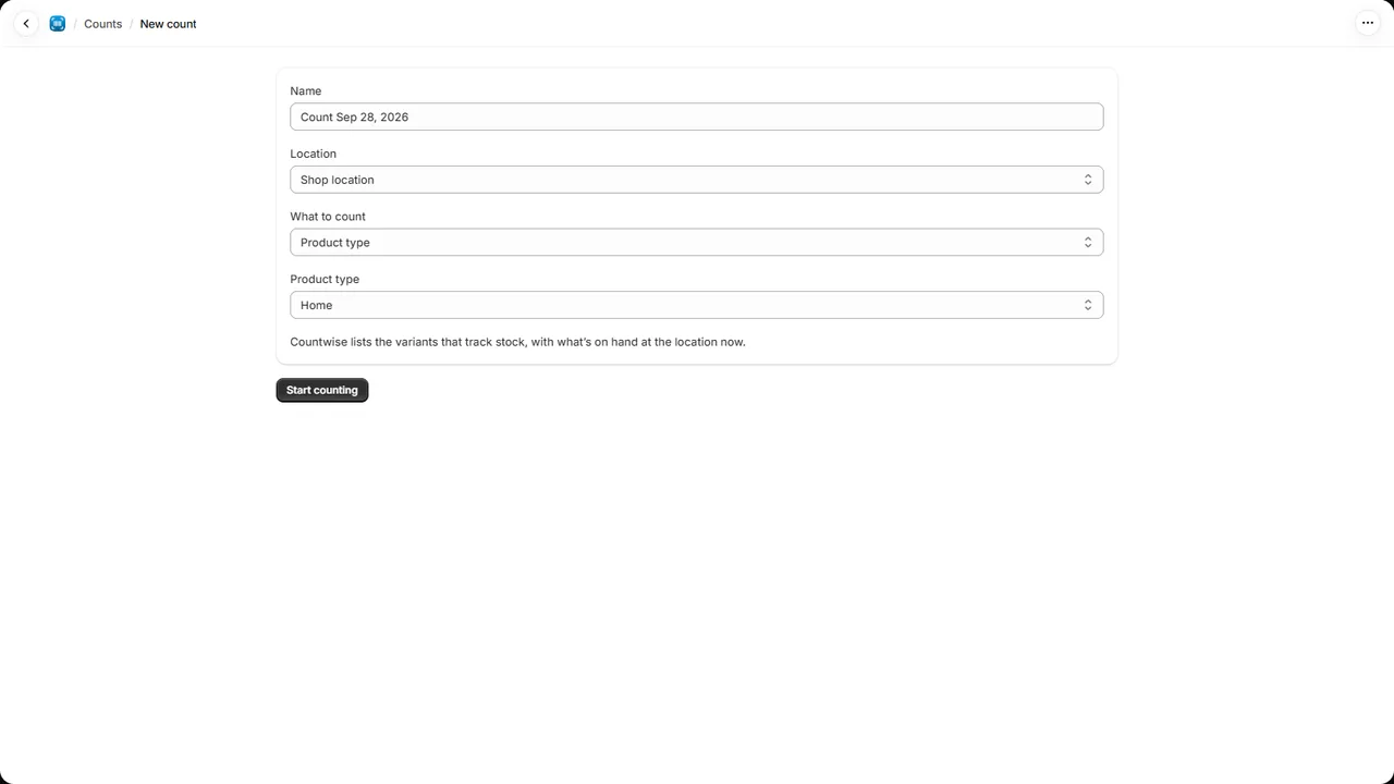 Countwise screenshot