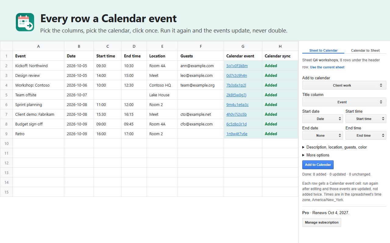 EventFill: Create & Import Calendar Events screenshot