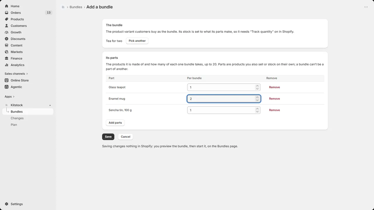 Kitstock screenshot