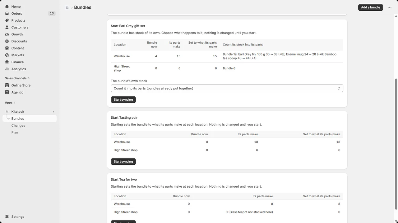Kitstock screenshot