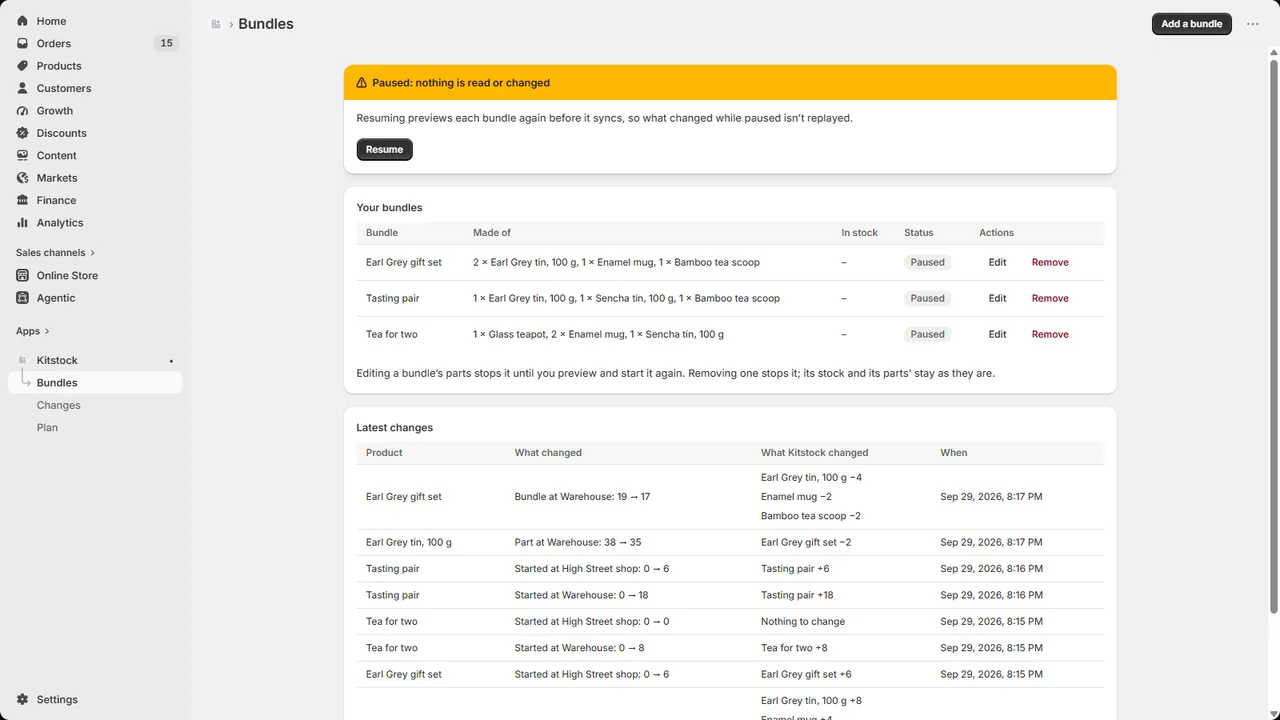 Kitstock screenshot