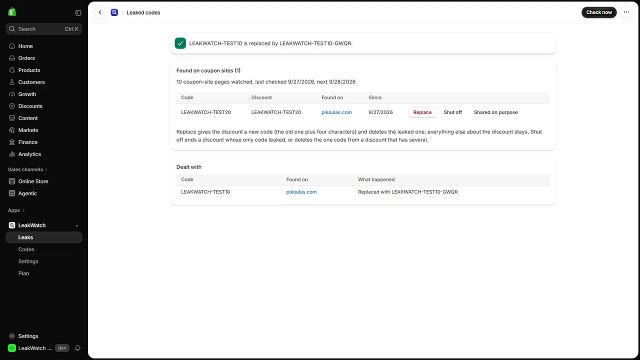 LeakWatch screenshot