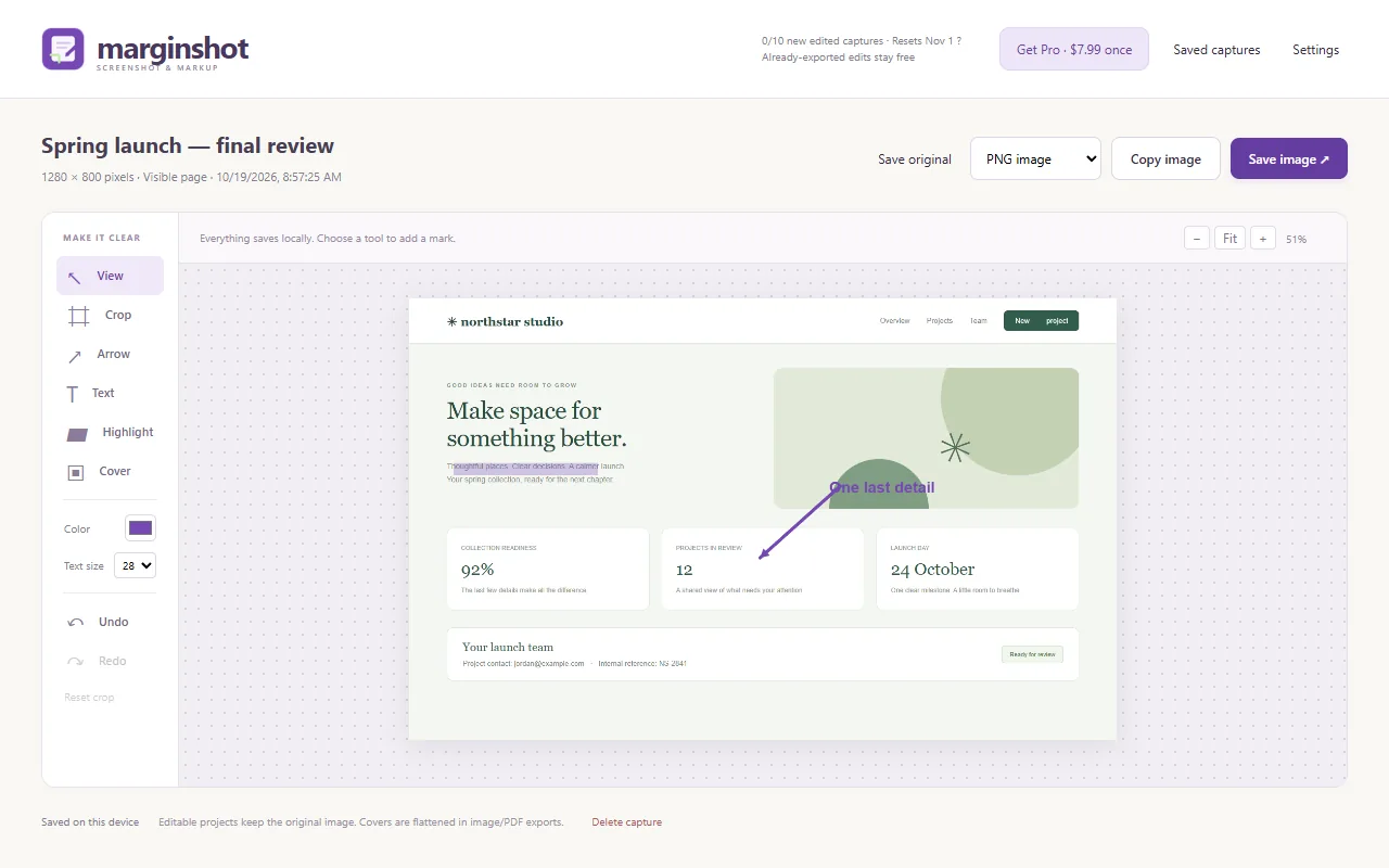 Marginshot: Screenshot & Markup screenshot