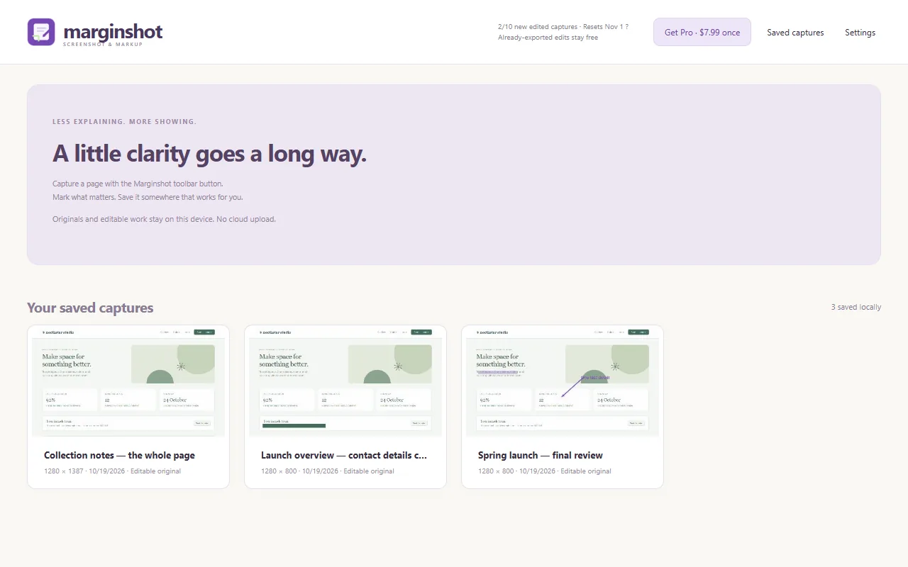 Marginshot: Screenshot & Markup screenshot