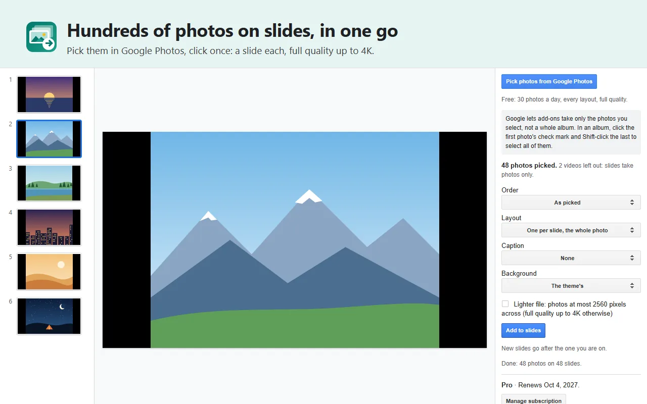 PhotoFill: Insert & Import Photos, Images in Bulk screenshot