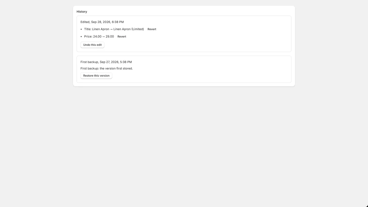 Rollback screenshot